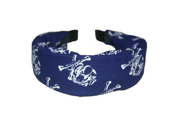 Cloth Pirate Skull and Crossbones Hair Band (Various Colours)